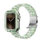Bracelet de montre en résine époxy effet caméléon pour Apple Watch Series 10 46 mm, 42 mm, 44/45 mm, 40/41 mm et 49 mm.