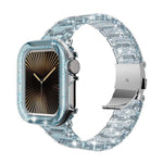Bracelet de montre en résine époxy effet caméléon pour Apple Watch Series 10 46 mm, 42 mm, 44/45 mm, 40/41 mm et 49 mm.
