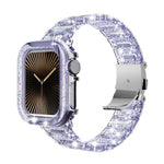 Bracelet de montre en résine époxy effet caméléon pour Apple Watch Series 10 46 mm, 42 mm, 44/45 mm, 40/41 mm et 49 mm.