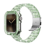 Bracelet de montre en résine époxy effet caméléon pour Apple Watch Series 10 46 mm, 42 mm, 44/45 mm, 40/41 mm et 49 mm.
