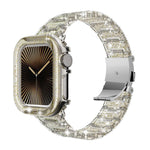 Bracelet de montre en résine époxy effet caméléon pour Apple Watch Series 10 46 mm, 42 mm, 44/45 mm, 40/41 mm et 49 mm.