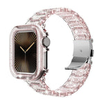 Bracelet de montre en résine époxy effet caméléon pour Apple Watch Series 10 46 mm, 42 mm, 44/45 mm, 40/41 mm et 49 mm.