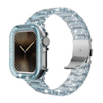 Bracelet de montre en résine époxy effet caméléon pour Apple Watch Series 10 46 mm, 42 mm, 44/45 mm, 40/41 mm et 49 mm.