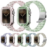 Bracelet de montre en résine époxy effet caméléon pour Apple Watch Series 10 46 mm, 42 mm, 44/45 mm, 40/41 mm et 49 mm.