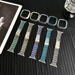 Bracelet de montre en résine époxy effet caméléon pour Apple Watch Series 10 46 mm, 42 mm, 44/45 mm, 40/41 mm et 49 mm.