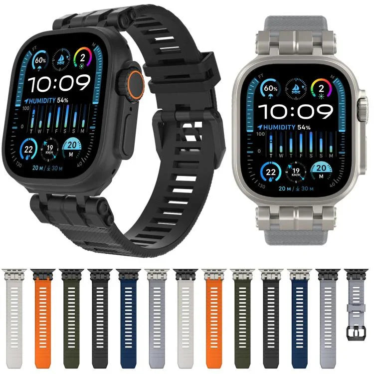 Bracelet de montre H016 Functional Series en TPU à texture sergée, pour Apple Watch 46 mm / 49 mm / 45 mm / 44 mm