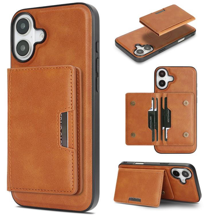 Étui de téléphone en cuir Kalebol Strong MagSafe Magnetic Two-Fold Card Bag, pour iPhone 17 Pro Max, pour iPhone 17 Pro, pour iPhone 17, pour iPhone Air