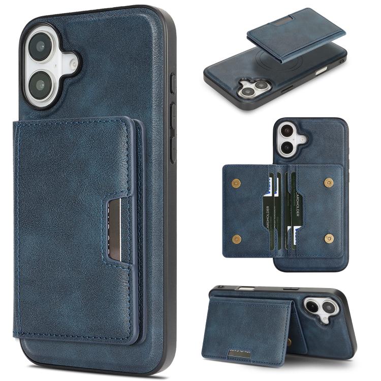 Étui de téléphone en cuir Kalebol Strong MagSafe Magnetic Two-Fold Card Bag, pour iPhone 17 Pro Max, pour iPhone 17 Pro, pour iPhone 17, pour iPhone Air