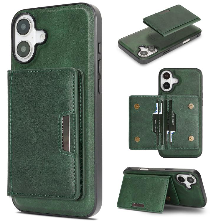 Étui de téléphone en cuir Kalebol Strong MagSafe Magnetic Two-Fold Card Bag, pour iPhone 17 Pro Max, pour iPhone 17 Pro, pour iPhone 17, pour iPhone Air