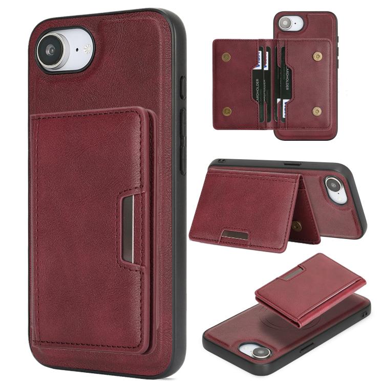 Étui de téléphone en cuir Kalebol Strong MagSafe Magnetic Two-Fold Card Bag, pour iPhone 17 Pro Max, pour iPhone 17 Pro, pour iPhone 17, pour iPhone Air