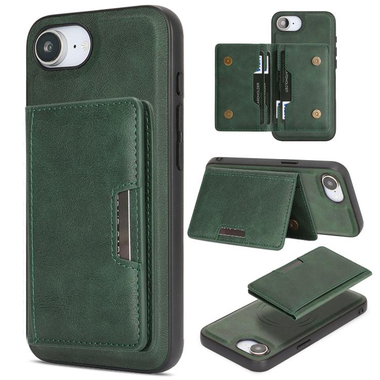 Étui de téléphone en cuir Kalebol Strong MagSafe Magnetic Two-Fold Card Bag, pour iPhone 17 Pro Max, pour iPhone 17 Pro, pour iPhone 17, pour iPhone Air