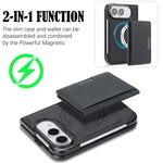 Étui de téléphone en cuir Kalebol Strong MagSafe Magnetic Two-Fold Card Bag, pour iPhone 17 Pro Max, pour iPhone 17 Pro, pour iPhone 17, pour iPhone Air
