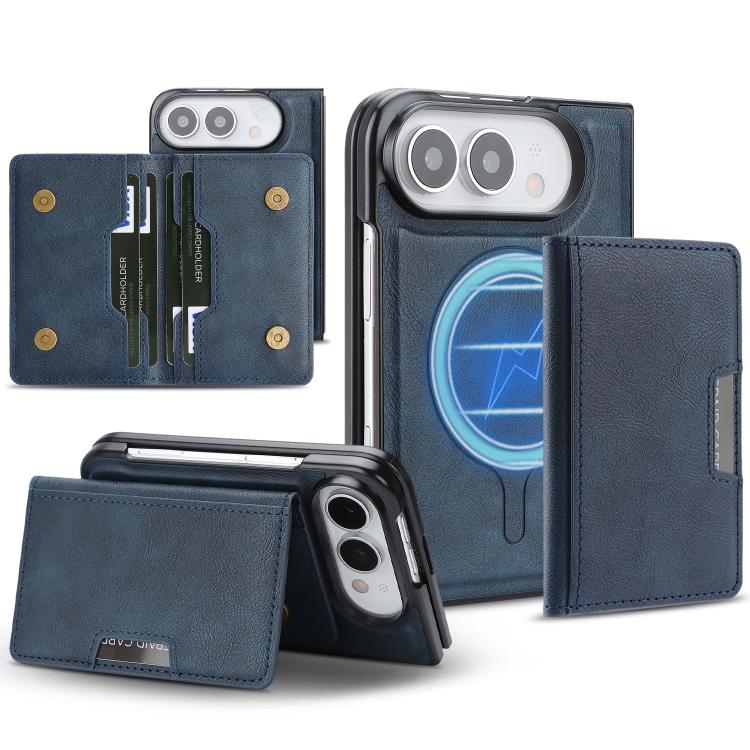 Étui de téléphone en cuir Kalebol Strong MagSafe Magnetic Two-Fold Card Bag, pour iPhone 17 Pro Max, pour iPhone 17 Pro, pour iPhone 17, pour iPhone Air