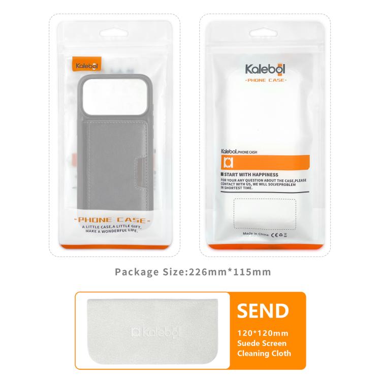 Étui de téléphone en cuir Kalebol Strong MagSafe Magnetic Two-Fold Card Bag, pour iPhone 17 Pro Max, pour iPhone 17 Pro, pour iPhone 17, pour iPhone Air