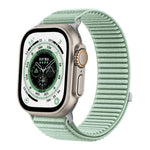 Bracelet de montre en nylon tissé avec fermeture auto-agrippante et interface métallique, compatible avec Apple Watch 46 mm / 49 mm / 45 mm / 44 mm et Apple Watch 42 mm / 41 mm / 40 mm / 38 mm.