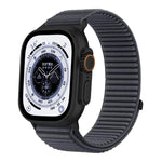 Bracelet de montre en nylon tissé avec fermeture auto-agrippante et interface métallique, compatible avec Apple Watch 46 mm / 49 mm / 45 mm / 44 mm et Apple Watch 42 mm / 41 mm / 40 mm / 38 mm.