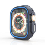 Étui de protection bicolore demi-enveloppant en polycarbonate, pour Apple Watch 44 mm / 45 mm et Apple Watch Ultra 49 mm