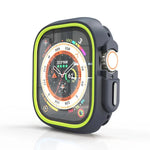 Étui de protection bicolore demi-enveloppant en polycarbonate, pour Apple Watch 44 mm / 45 mm et Apple Watch Ultra 49 mm