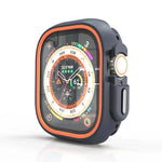 Étui de protection bicolore demi-enveloppant en polycarbonate, pour Apple Watch 44 mm / 45 mm et Apple Watch Ultra 49 mm
