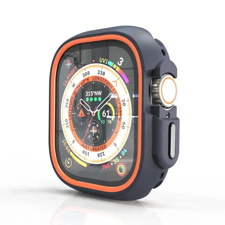 Étui de protection bicolore demi-enveloppant en polycarbonate, pour Apple Watch 44 mm / 45 mm et Apple Watch Ultra 49 mm