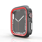 Étui de protection bicolore demi-enveloppant en polycarbonate, pour Apple Watch 44 mm / 45 mm et Apple Watch Ultra 49 mm