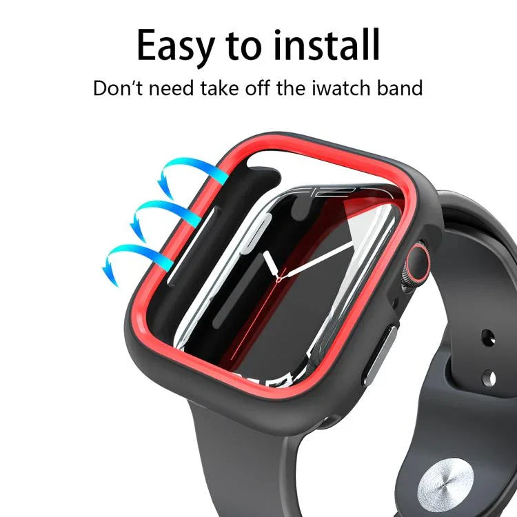 Étui de protection bicolore demi-enveloppant en polycarbonate, pour Apple Watch 44 mm / 45 mm et Apple Watch Ultra 49 mm