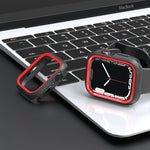 Étui de protection bicolore demi-enveloppant en polycarbonate, pour Apple Watch 44 mm / 45 mm et Apple Watch Ultra 49 mm