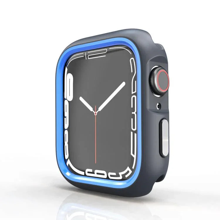 Étui de protection bicolore demi-enveloppant en polycarbonate, pour Apple Watch 44 mm / 45 mm et Apple Watch Ultra 49 mm