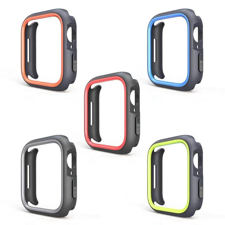 Étui de protection bicolore demi-enveloppant en polycarbonate, pour Apple Watch 44 mm / 45 mm et Apple Watch Ultra 49 mm