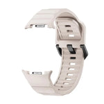 Bracelet de montre en silicone noir ondulé avec boucle, pour Samsung Galaxy Watch8 / Watch8 Classic