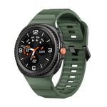 Bracelet de montre en silicone noir ondulé avec boucle, pour Samsung Galaxy Watch8 / Watch8 Classic