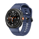 Bracelet de montre en silicone noir ondulé avec boucle, pour Samsung Galaxy Watch8 / Watch8 Classic