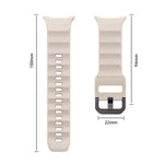 Bracelet de montre en silicone noir ondulé avec boucle, pour Samsung Galaxy Watch8 / Watch8 Classic