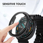 ENKAY Hat-Prince Film en Verre Trempé Couvrant Intégralement avec Boîtier de Montre PC Intégré, Pour Samsung Galaxy Watch8 44mm, Pour Samsung Galaxy Watch8 40mm