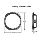 ENKAY Hat-Prince Film en Verre Trempé Couvrant Intégralement avec Boîtier de Montre PC Intégré, Pour Samsung Galaxy Watch8 44mm, Pour Samsung Galaxy Watch8 40mm