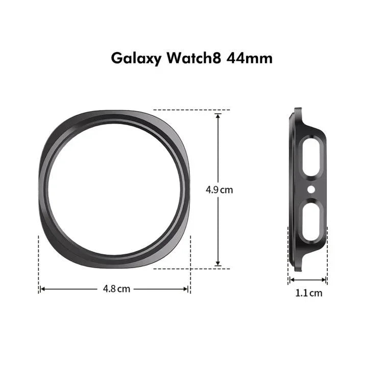 ENKAY Hat-Prince Film en Verre Trempé Couvrant Intégralement avec Boîtier de Montre PC Intégré, Pour Samsung Galaxy Watch8 44mm, Pour Samsung Galaxy Watch8 40mm