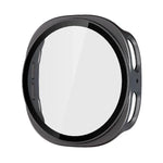ENKAY Hat-Prince Film en Verre Trempé Couvrant Intégralement avec Boîtier de Montre PC Intégré, Pour Samsung Galaxy Watch8 44mm, Pour Samsung Galaxy Watch8 40mm