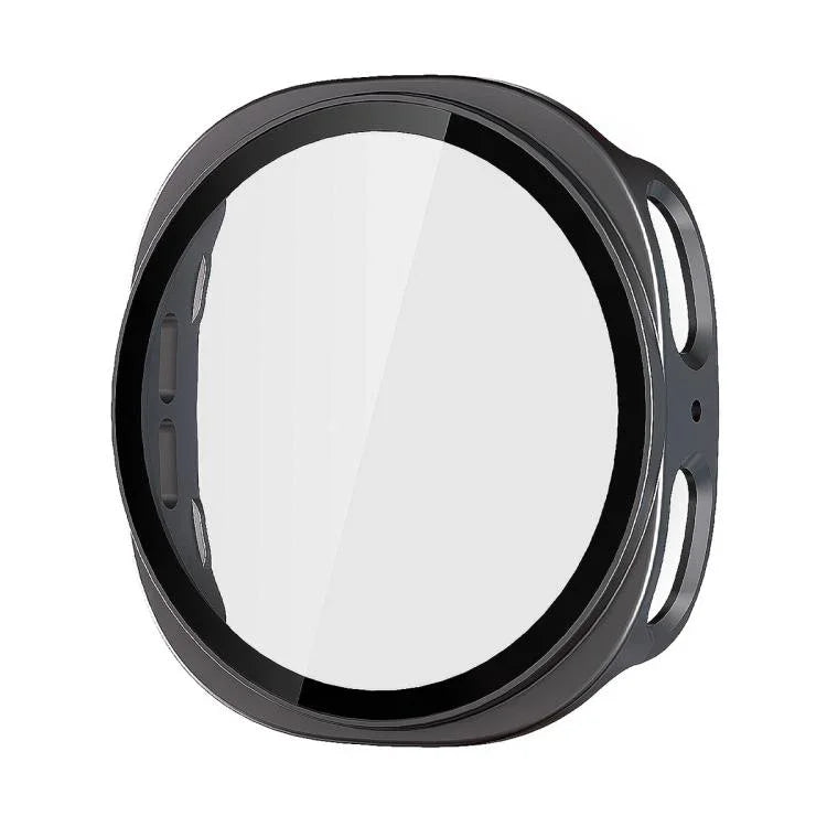 ENKAY Hat-Prince Film en Verre Trempé Couvrant Intégralement avec Boîtier de Montre PC Intégré, Pour Samsung Galaxy Watch8 44mm, Pour Samsung Galaxy Watch8 40mm