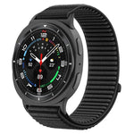 Bracelet de montre en nylon tissé à fermeture auto-agrippante avec interface métallique, pour Samsung Galaxy Watch8 / Watch8 Classic