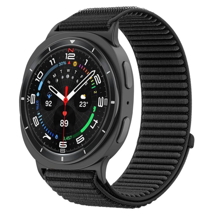 Bracelet de montre en nylon tissé à fermeture auto-agrippante avec interface métallique, pour Samsung Galaxy Watch8 / Watch8 Classic