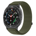Bracelet de montre en nylon tissé à fermeture auto-agrippante avec interface métallique, pour Samsung Galaxy Watch8 / Watch8 Classic