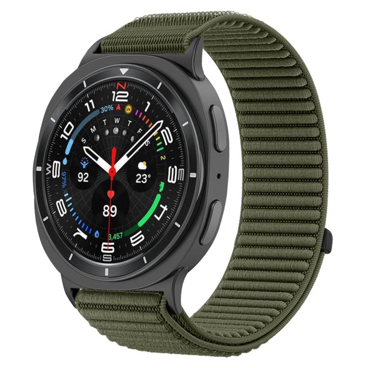 Bracelet de montre en nylon tissé à fermeture auto-agrippante avec interface métallique, pour Samsung Galaxy Watch8 / Watch8 Classic