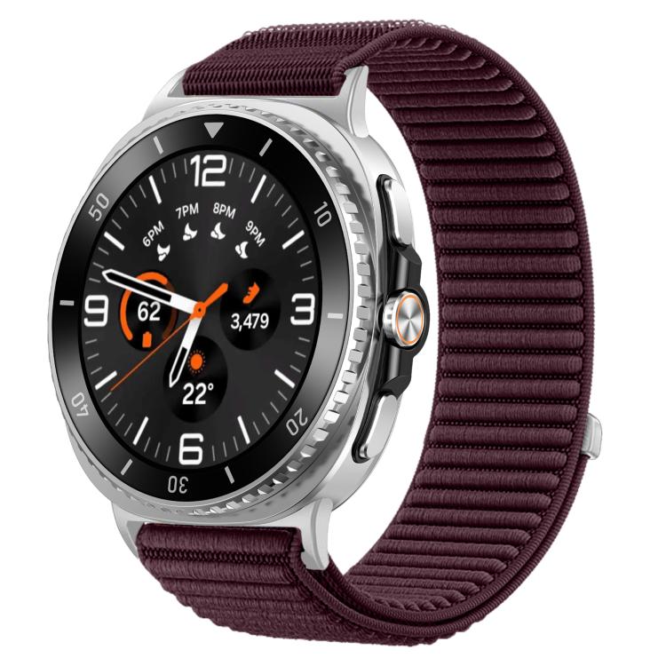 Bracelet de montre en nylon tissé à fermeture auto-agrippante avec interface métallique, pour Samsung Galaxy Watch8 / Watch8 Classic