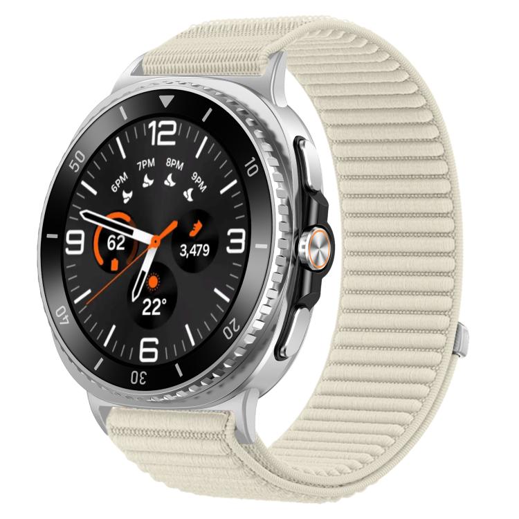 Bracelet de montre en nylon tissé à fermeture auto-agrippante avec interface métallique, pour Samsung Galaxy Watch8 / Watch8 Classic