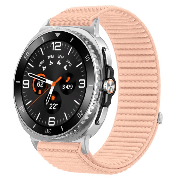 Bracelet de montre en nylon tissé à fermeture auto-agrippante avec interface métallique, pour Samsung Galaxy Watch8 / Watch8 Classic