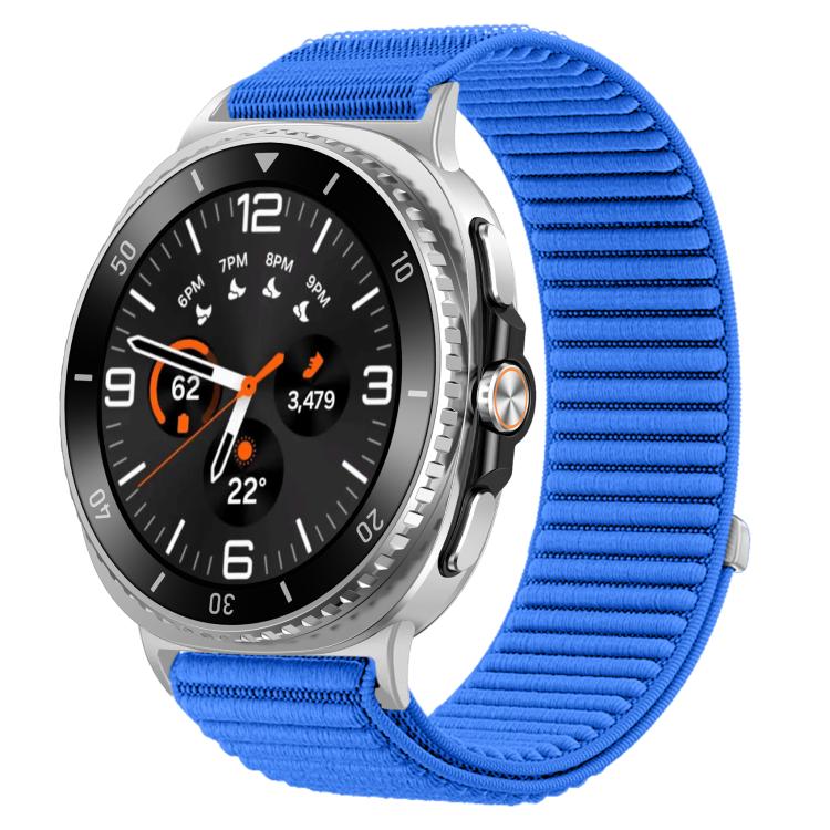 Bracelet de montre en nylon tissé à fermeture auto-agrippante avec interface métallique, pour Samsung Galaxy Watch8 / Watch8 Classic