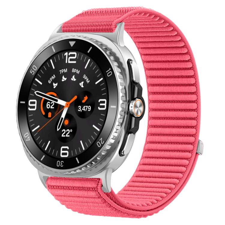 Bracelet de montre en nylon tissé à fermeture auto-agrippante avec interface métallique, pour Samsung Galaxy Watch8 / Watch8 Classic