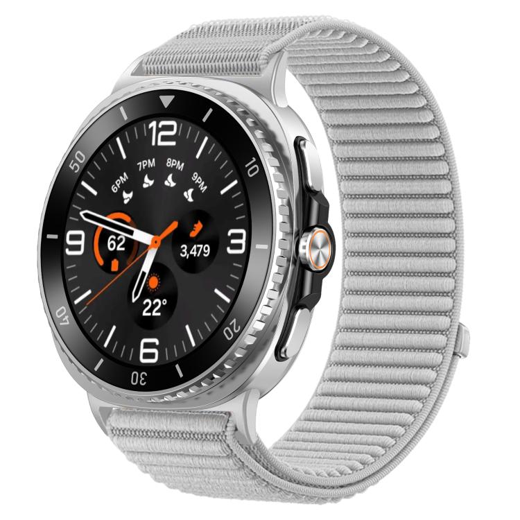 Bracelet de montre en nylon tissé à fermeture auto-agrippante avec interface métallique, pour Samsung Galaxy Watch8 / Watch8 Classic