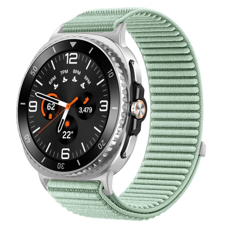 Bracelet de montre en nylon tissé à fermeture auto-agrippante avec interface métallique, pour Samsung Galaxy Watch8 / Watch8 Classic
