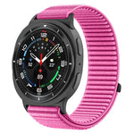 Bracelet de montre en nylon tissé à fermeture auto-agrippante avec interface métallique, pour Samsung Galaxy Watch8 / Watch8 Classic